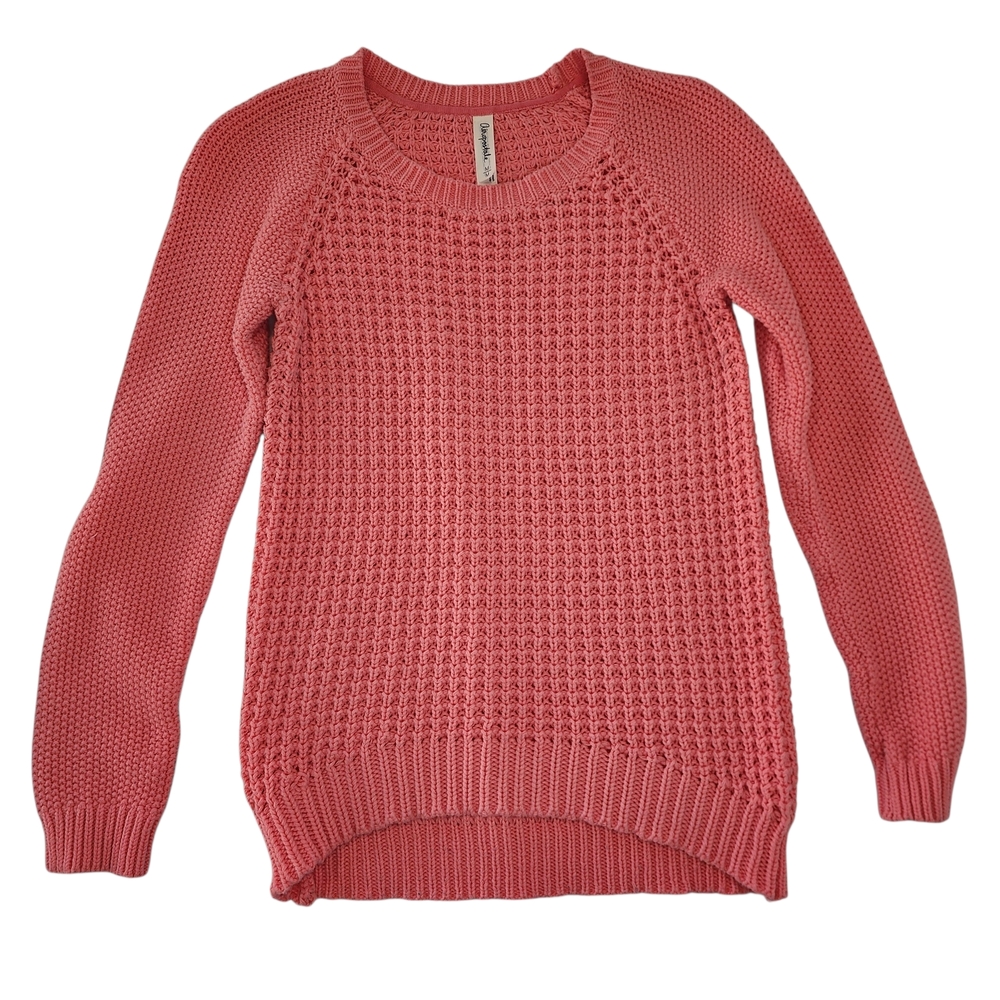 Aeropostale Crewneck Sweater in Coral Pink, Medium